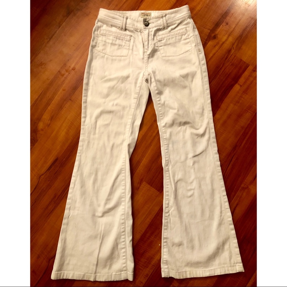 Free People White Flare Denim Jeans SZ 26